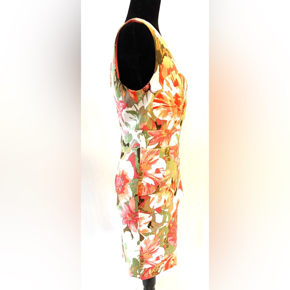 Connected Apparel tropical floral print sheath dress. - Picture 5 of 8